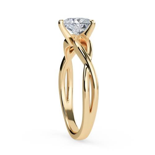 Infinity Love Swirl Heart Lab Grown Diamond Ring